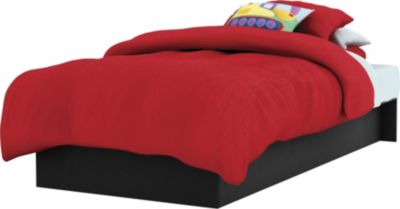 Black Platform Bed+Chest+Night Stand