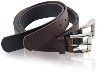 Mens Genuine Leather Jeans Belts 2pk
