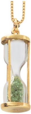 18K Gold Over Silver "Time in a Bottle" Pendant