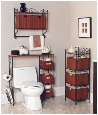 Wicker Look Basket Bath Collection