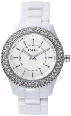Fossil White Stella Glitz Watch
