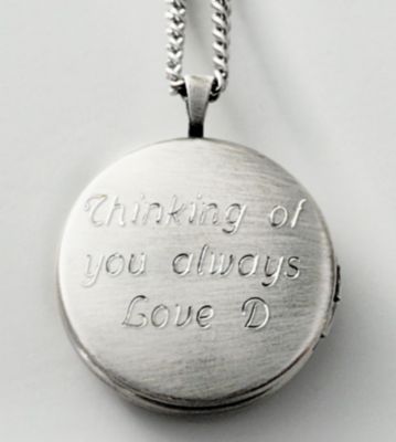 Silvertone Personalized Angel Locket Pendant