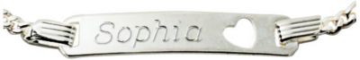 Kids' Sterling Silver Personalized ID Bracelet