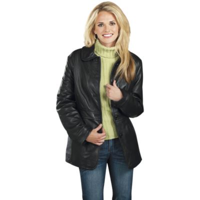 Excelled Ladies' New Zealand Leather Jacket