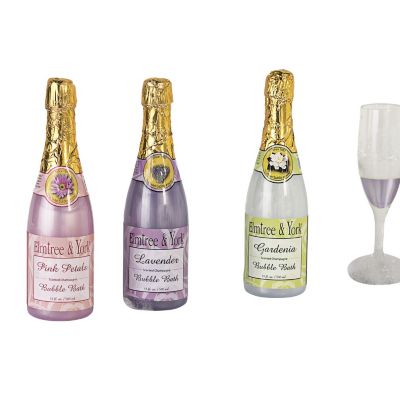 3 Piece Champagne Bottle Bubble Bath Set