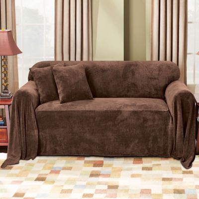 Save 40% Plush Sofa Furniture Throw w/2 Pillows