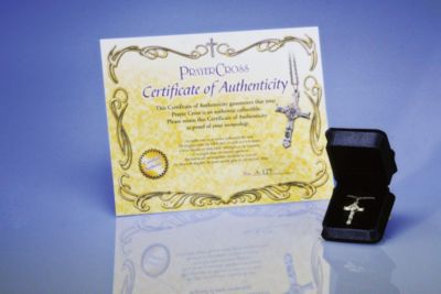 Silver-Plated Crystal Prayer Cross