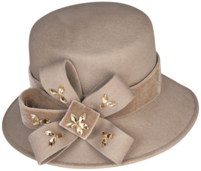 Rhinestone Flower Bucket Hat
