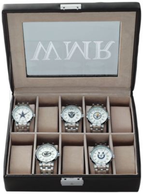 Monogrammed Black Watch Case