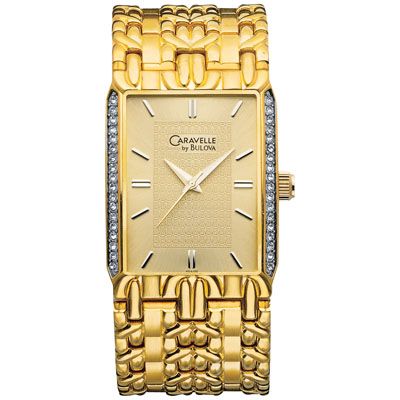 Mens Goldtone Caravelle by Bulova Dress Watch