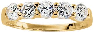 Save 30% 10K Gold CZ Anniversary Band