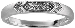 Men's 10K White Gold Diamond Accent Wedding Band