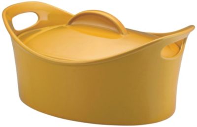 Rachael Ray 4.25qt Stoneware Casseroval Baker
