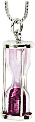Silver "Time in a Bottle" Ruby Dust Pendant