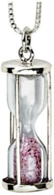 Silver "Time in a Bottle" Tourmaline Dust Pendant