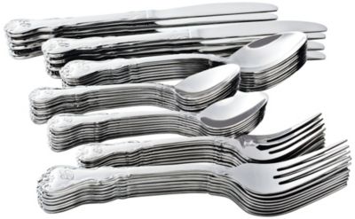 Monogrammed Bouquet 54 Piece Flatware Set