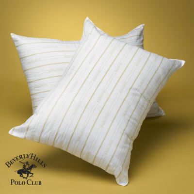 Beverly Hills Polo Club&reg; Gold Striped Pillows-2pk