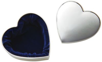 Silver Plated Heart Jewelry Box