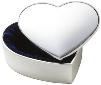 Silver Plated Heart Jewelry Box