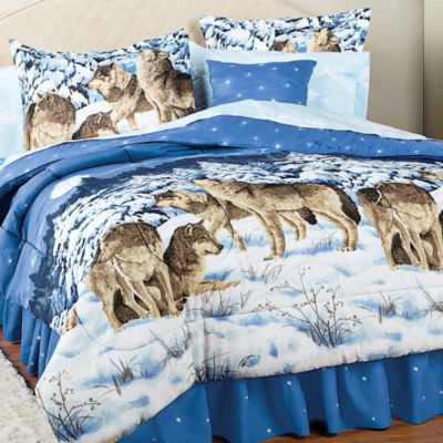 Midnight Wolves Twin Comforter Set