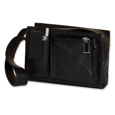 Leather Organizer Shoulder Bag