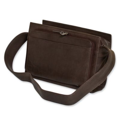 Leather Organizer Shoulder Bag