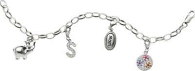 Sterling Silver Rolo Charm Bracelet