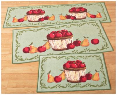 Save 40% 3pc Apples Scatter Rug Set