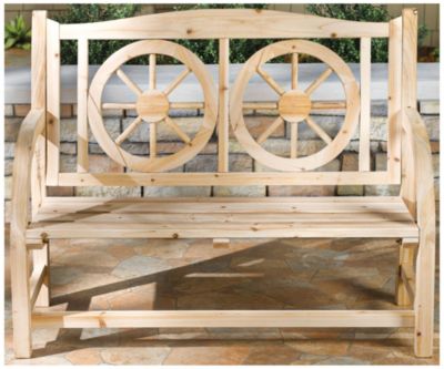 Wagon Wheel Bench