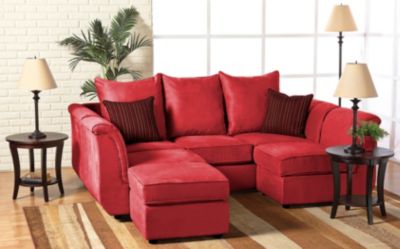 Sectional, Saddle + Lamp Set