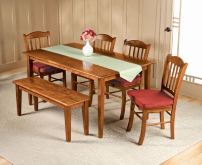 6 Pc Walnut Dining Set Shaker