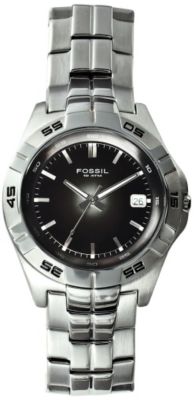 Mens Fossil Black STST Degrade Watch