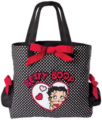 Betty Boop Polka Dot Heart Bowtie Tote