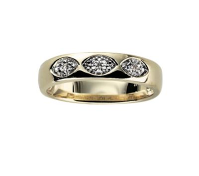 Men's 18K Gold Over Silver Wedding Band