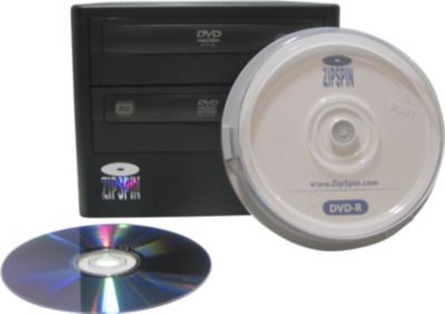 ZipSpin DVD/CD Duplicator with FREE DVD R 10 Pack