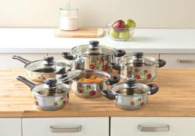 Stainless Steel 12pc Cookware Set