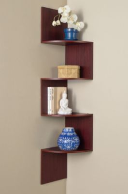 Zig Zag Corner Wall Shelf