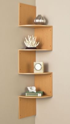 Zig Zag Corner Wall Shelf