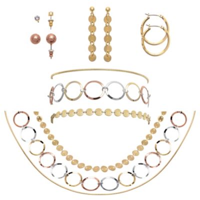 Save 30% 10 Piece Tri Color Wardrobe Jewelry Set