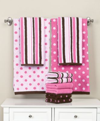 Dot To Dot Pink Towel Set