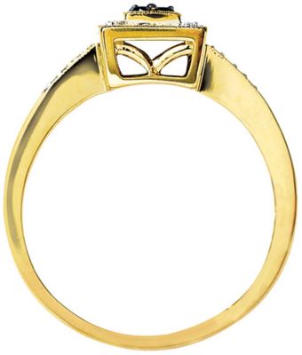 10K Gold 1/10 ct tw Black & White Diamond Ring