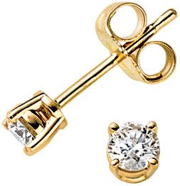 14K Gold 1/5 ct tw Round Diamond Studs