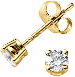 14K Gold 1/4 ct tw Round Diamond Studs