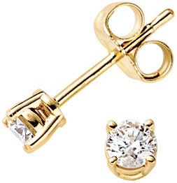 14K Gold 1/3 ct tw Round Diamond Studs