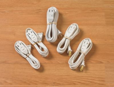 Master Craft&reg; 5pc Indoor Extension Cords-White