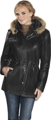 Anorak de cuero Excelled para mujeres
