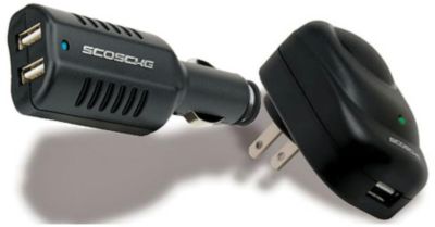 Scosche iPod/iPhone/MP3 USB Home & Car Charger Set