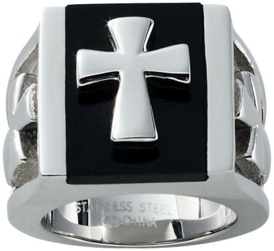 Stainless Steel Men's Bracelet & Ring Set
