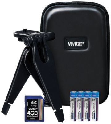 Vivitar ViviCam 12MP Camera Package - Black