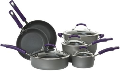 Juego de utensilios de cocina anodizados Rachael Ray de 10 piezas